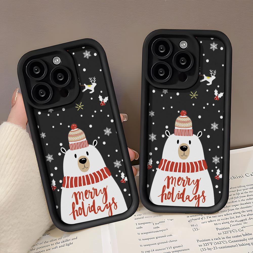 Christmas Soft TPU Phone Case For iPhone 11 Funda iPhone 16 Pro Max 15 13 14 12 XS X XR 7 8 Plus SE 16promax 16pro Cover Carcasa