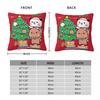 Bubu Dudu Xmas Panda Bear Square Pillow Case Merry Christmas Gifts Cushion Cover Polyester Decor Pillowcase For Home 40*40Cm