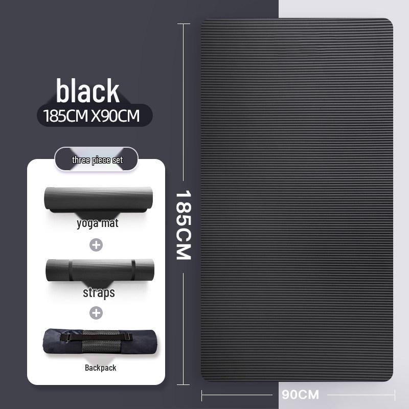 Non-Slip Thick Yoga Mat for Beginners - Indoor Fitness & Exercise Aid