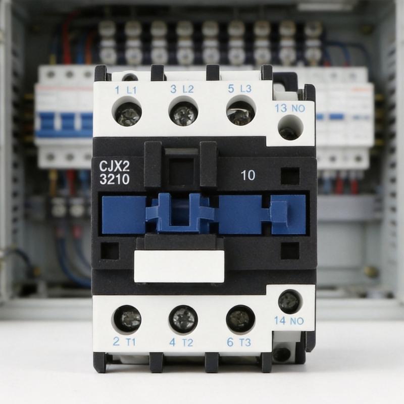 220V CJX2-3210 Electrical Contactor for Controlling Switching Within an Circuit, with Plastic Housing and Clear Model Identification, 1 Pc