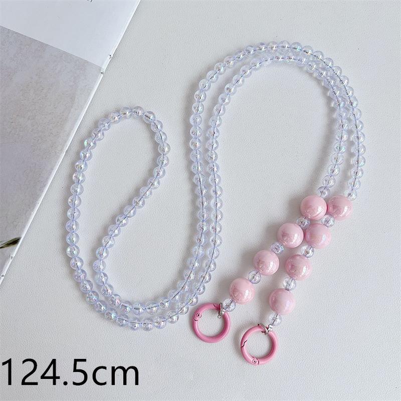 Snur universal pentru telefon Crossbody, margele, curele de lanț pentru gât lung, husă pentru telefon cu frânghie anti-pierdere cu plasture pentru Iphone Samsung Xiaomi