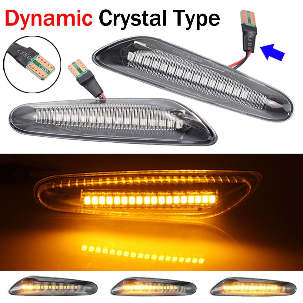 2pcs for BMW Led Dynamic Side Marker Turn Signal Light Sequential Blinker Light for E90 E91 E92 E93 E60 E87 E82 E46 Error Free