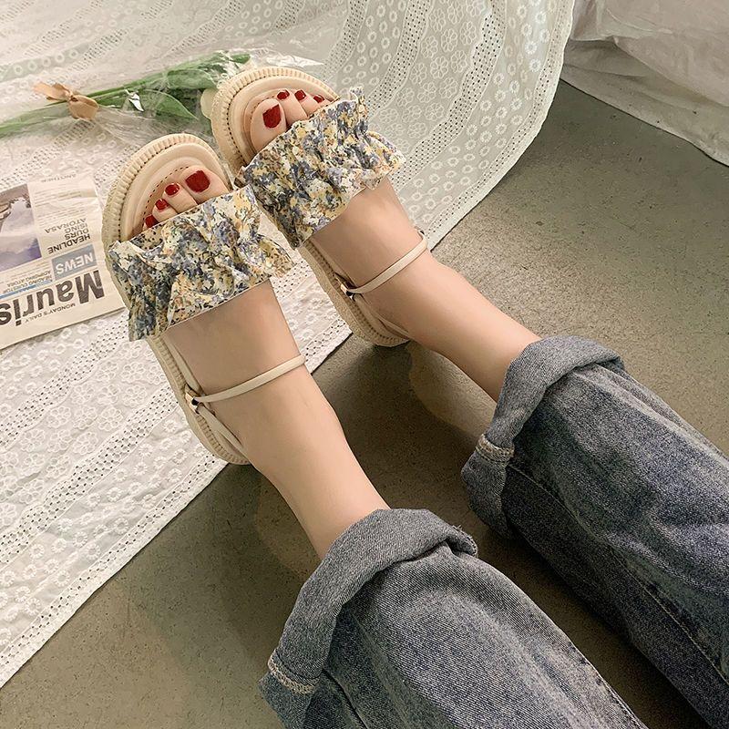 Roman Style Outdoor Open Toe Woman Shoes Round Tip Platform Sandals for Women Luxury 2025 Summer on Offer Footwear Korea Sandal