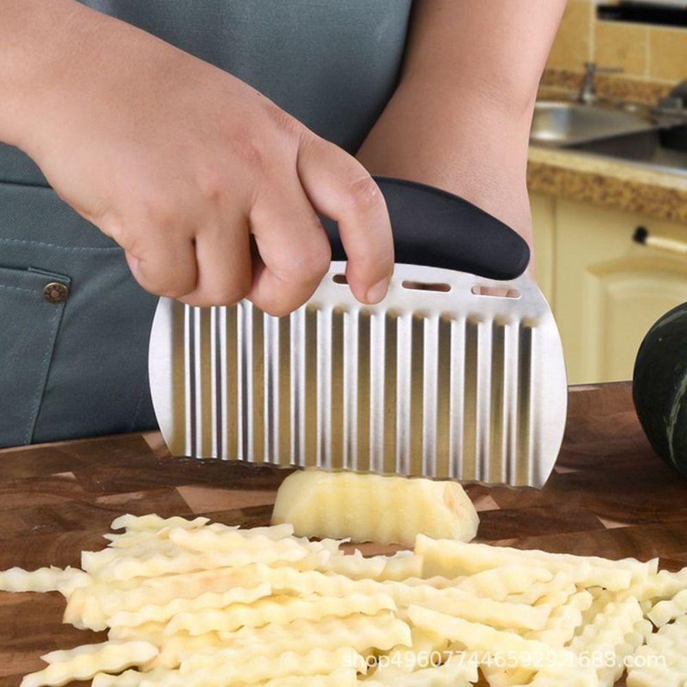 Ergonomic Handle Potato Cutter Wave Shape Potato Slicer French Fries Cutter Cutter Tools