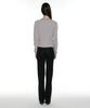 PARTIMENTO WOMEN Pwc Sheer V-Neck Knit Sweater_Gray Stripe