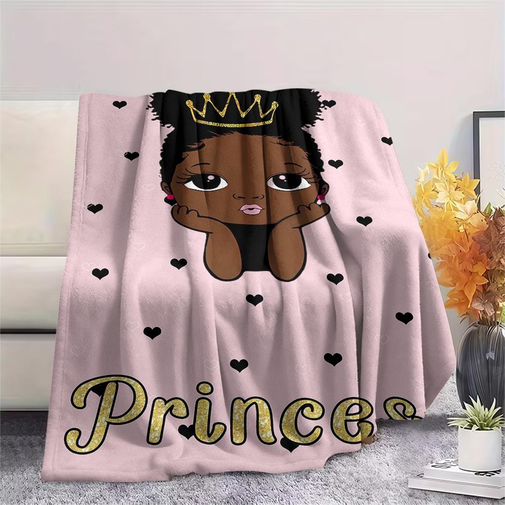 Princess and Little Bear Print Flannel Blanket,High Quality Comfortable for All Seasons,Home Decor,Warmth and Comfort,Perfect for Christmas Gifts