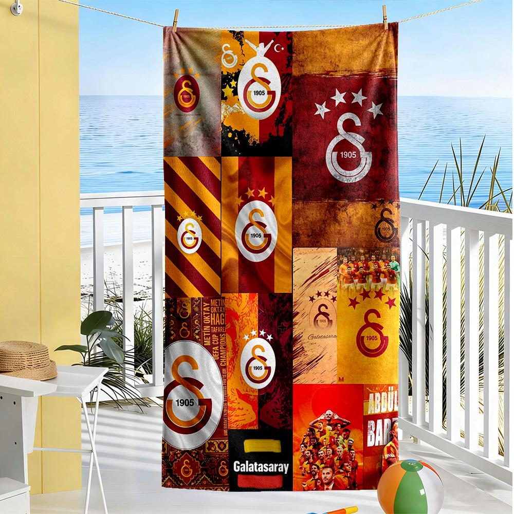 Galatasaray Beach Towel High Absorbency & Quick-Dry Comfortable Lightweight Portable for Swimming,Beach,Camping, Travel, Beach Accessories,Gym