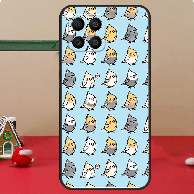 

Cartoon Cockatiel Collage Case For Honor Magic 8 7 6 Pro Honor 200 400 70 90 Lite X8c X8b X9a X9b X9c X9d Win RT Coque Honor X8b