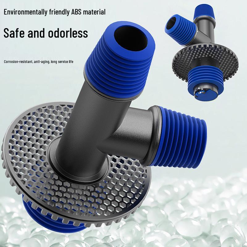 Anti-Odor Overflow Washer/Dryer Drain Connector with Three-Way Cover