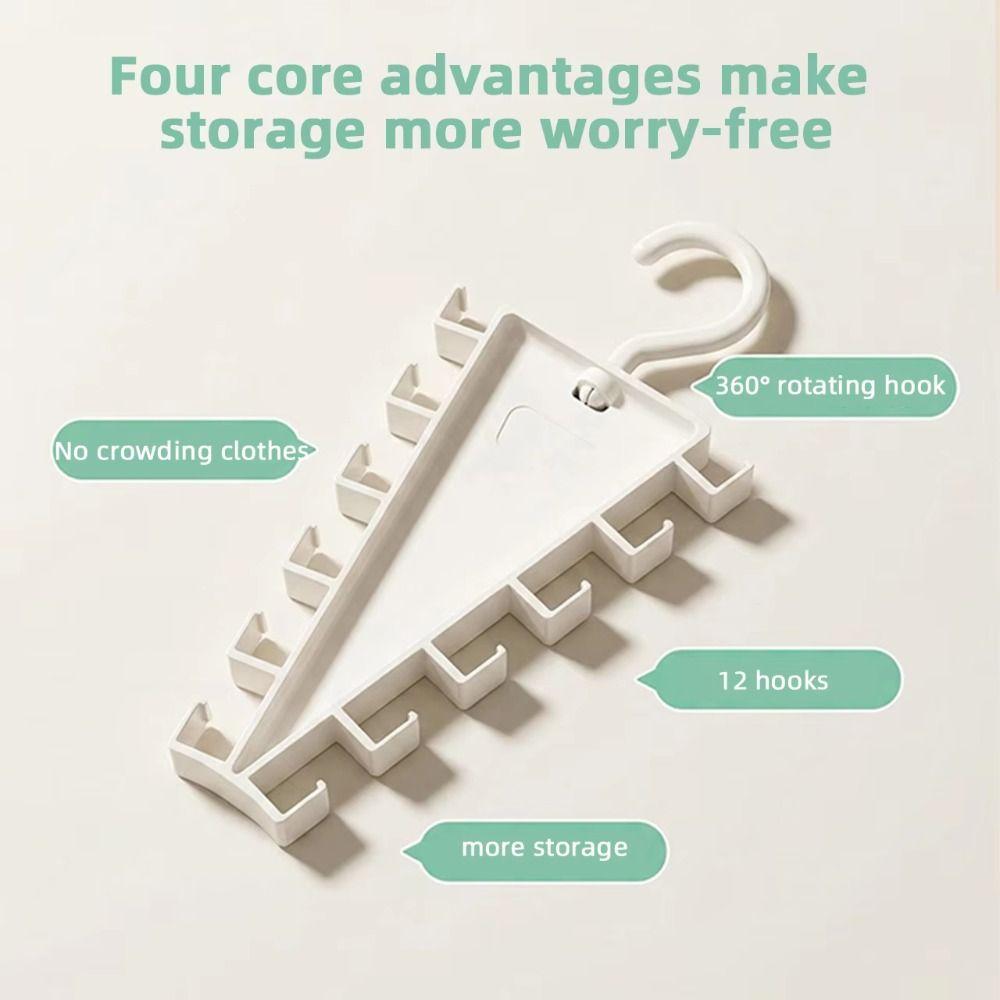 Rotatable V Shaped Hanger Space Saving Hat Rack New Multi Hook Organizer
