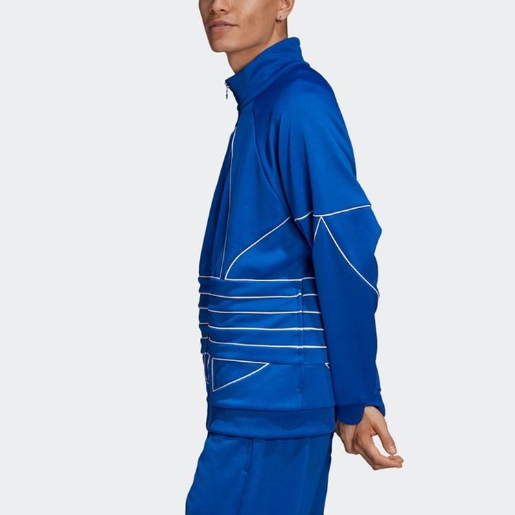 Adidas Originals Trefoil Stand Collar Zip-Up Sports Jacket Men Jackets Blue GE0813