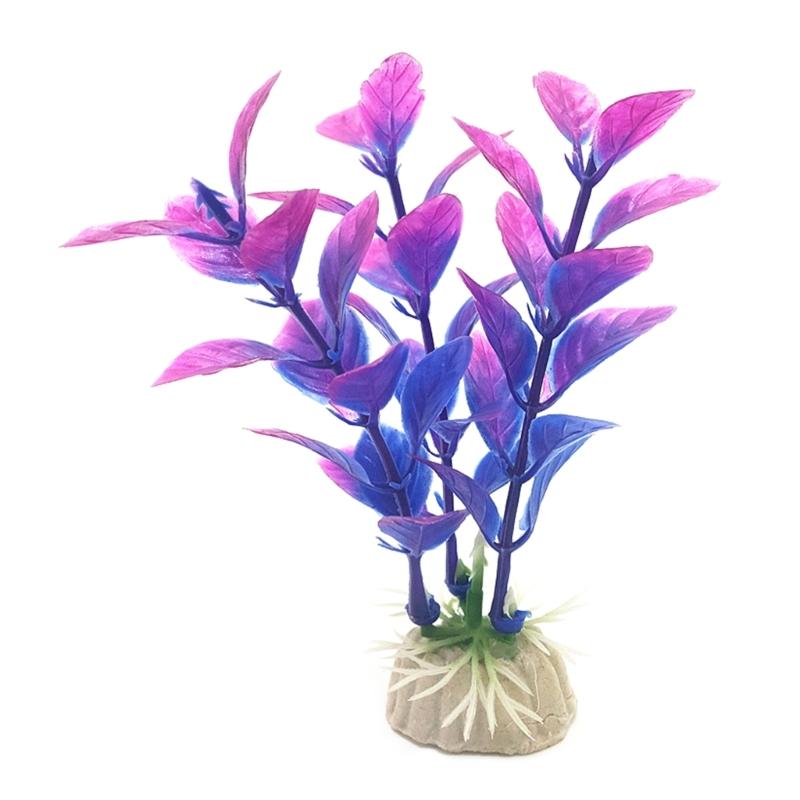 2 Stück Wasserpflanzenblätter für Fischtank Aquarium Dekoration Schönes Aussehen Künstliche Pflanzenblätter Mehrfarbig