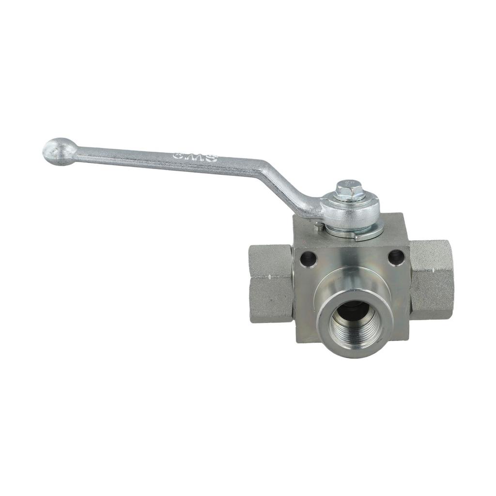 3-Way Hydraulic Ball Valve 5800-7250 PSI High Pressure Hydraulic Shut Off Valve NPT3/4 NPT1/2 NPT3/8 NPT1/4 Ball Valve Adapter