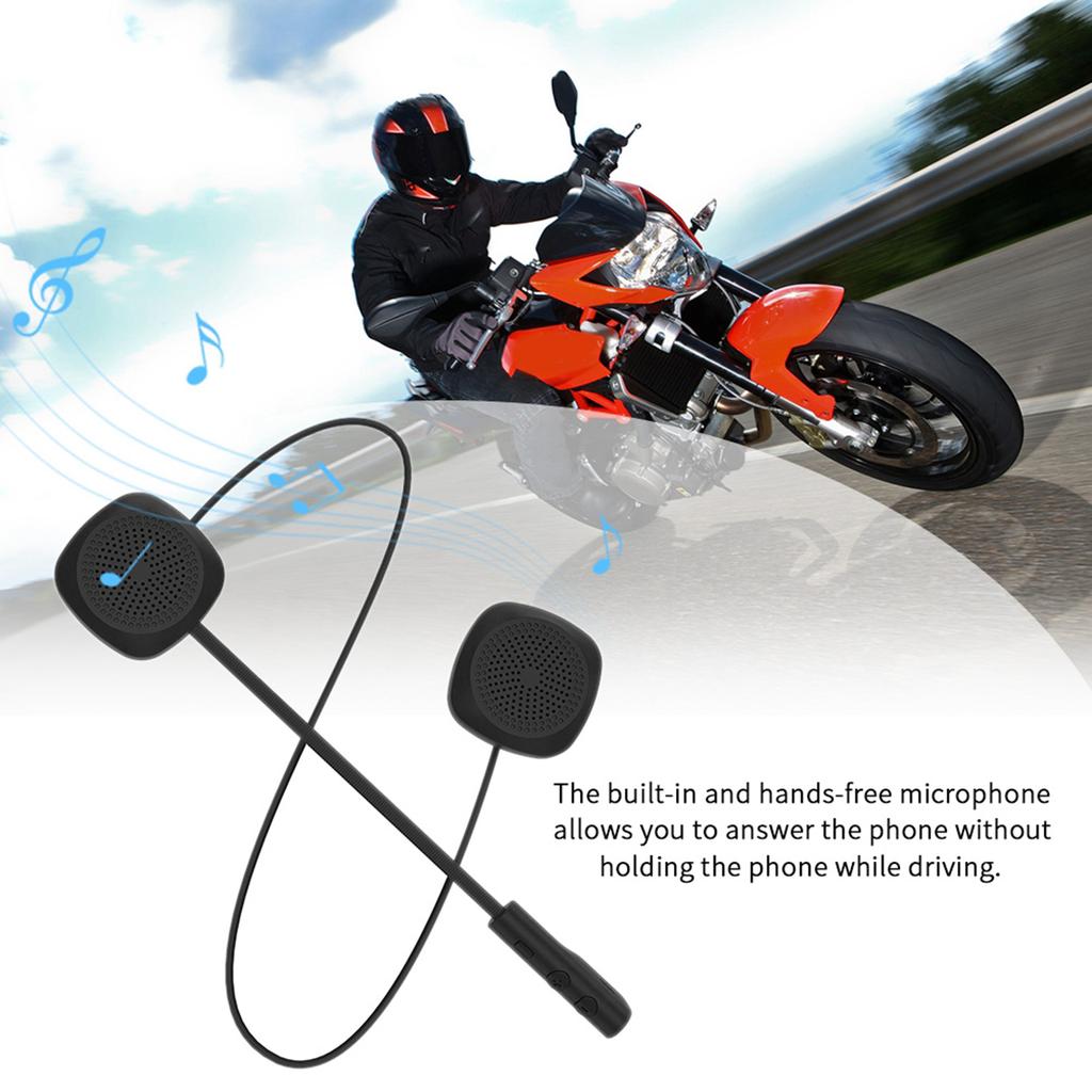 MH04 5.0 Speakers Handsfree Motorcycle Helmet Bluetooth Headset Stereo Music Call Earphone