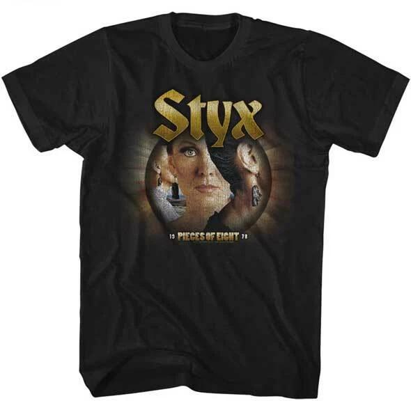 Styx Pieces Of Eight Album Cover 1978 Men s T Shirt Rock Music Merch S