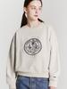 LA MAISON STUDIO Women'S Crop Maison Leris Hidden Logo Sweatshirt Oatmeal (Fcd1Ts201W)