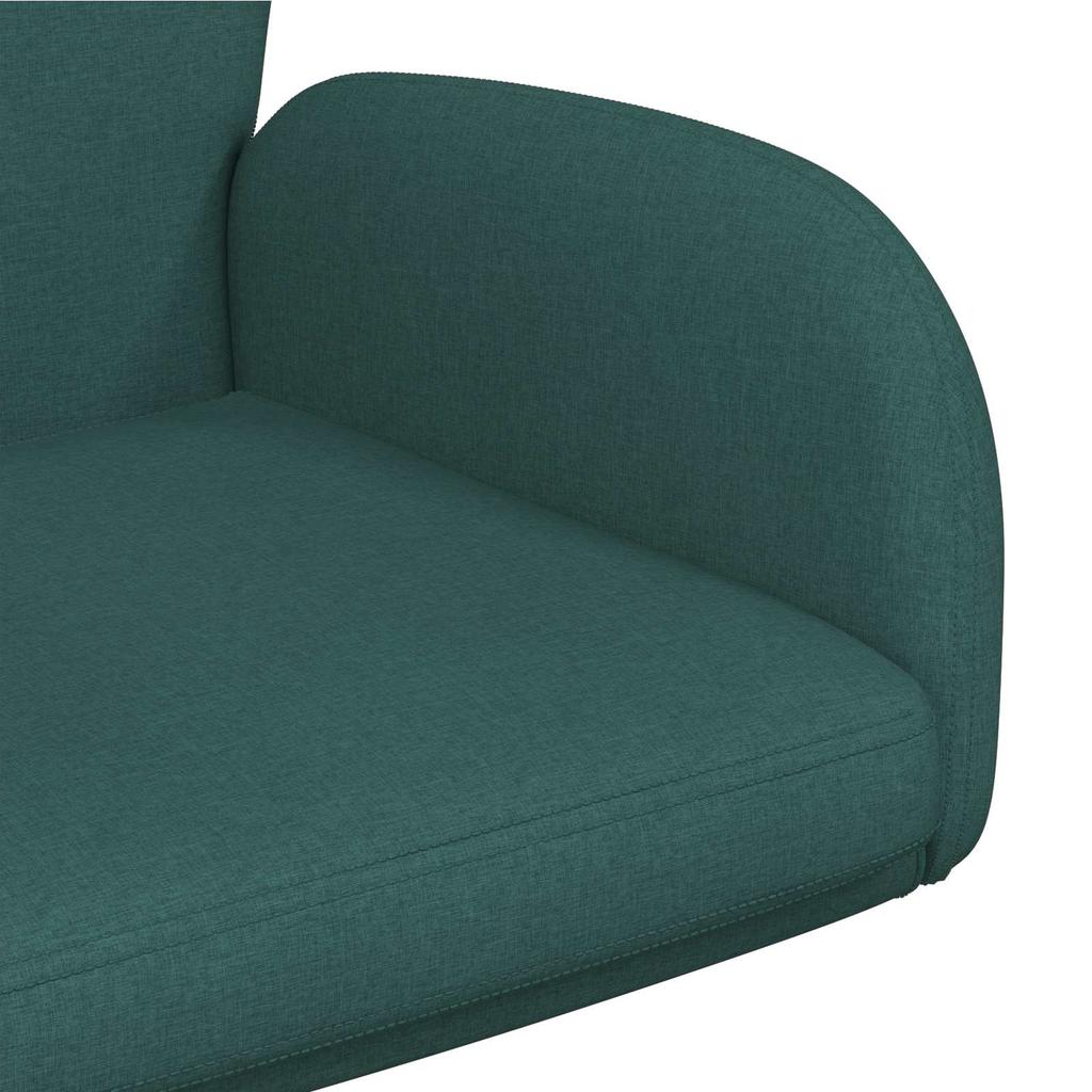Swivel Chair 54 X 58 X 90 Cm Dark Green Fabric