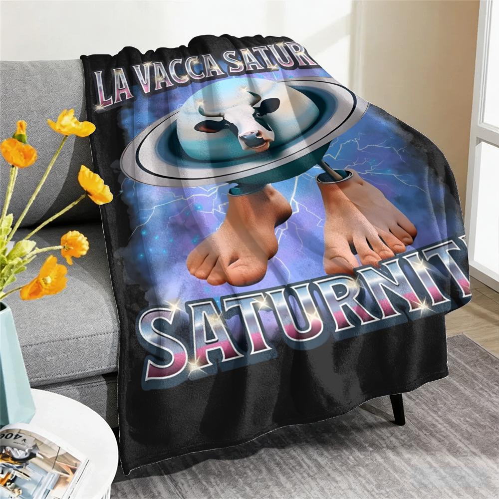 Italian Brain Rot Meme Tralalero Tralala Throw Blanket Soft Flannel Throw Lightweight Summer Home Nap for Office Travel Sofa Bed 80x120cm(31x47inch)