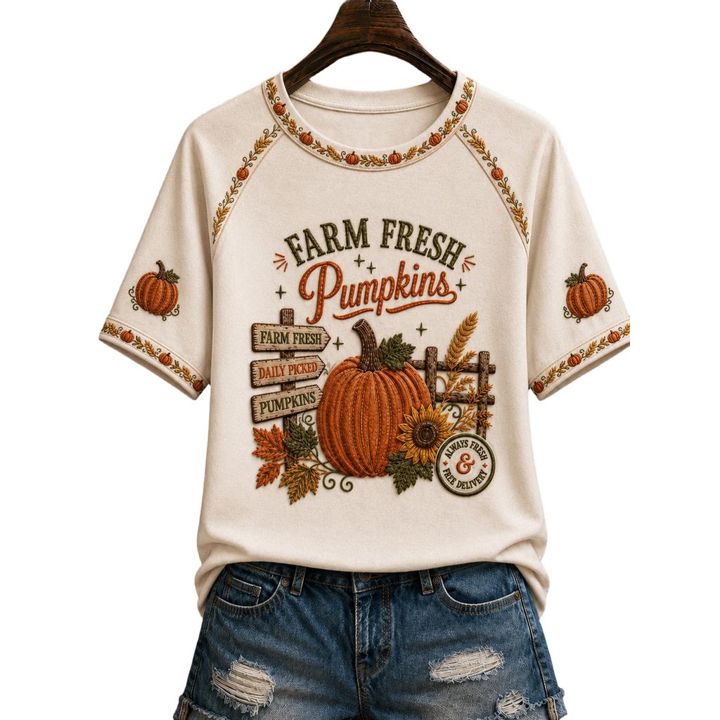 Dames Casual Halloween Print Pullover T-shirt
