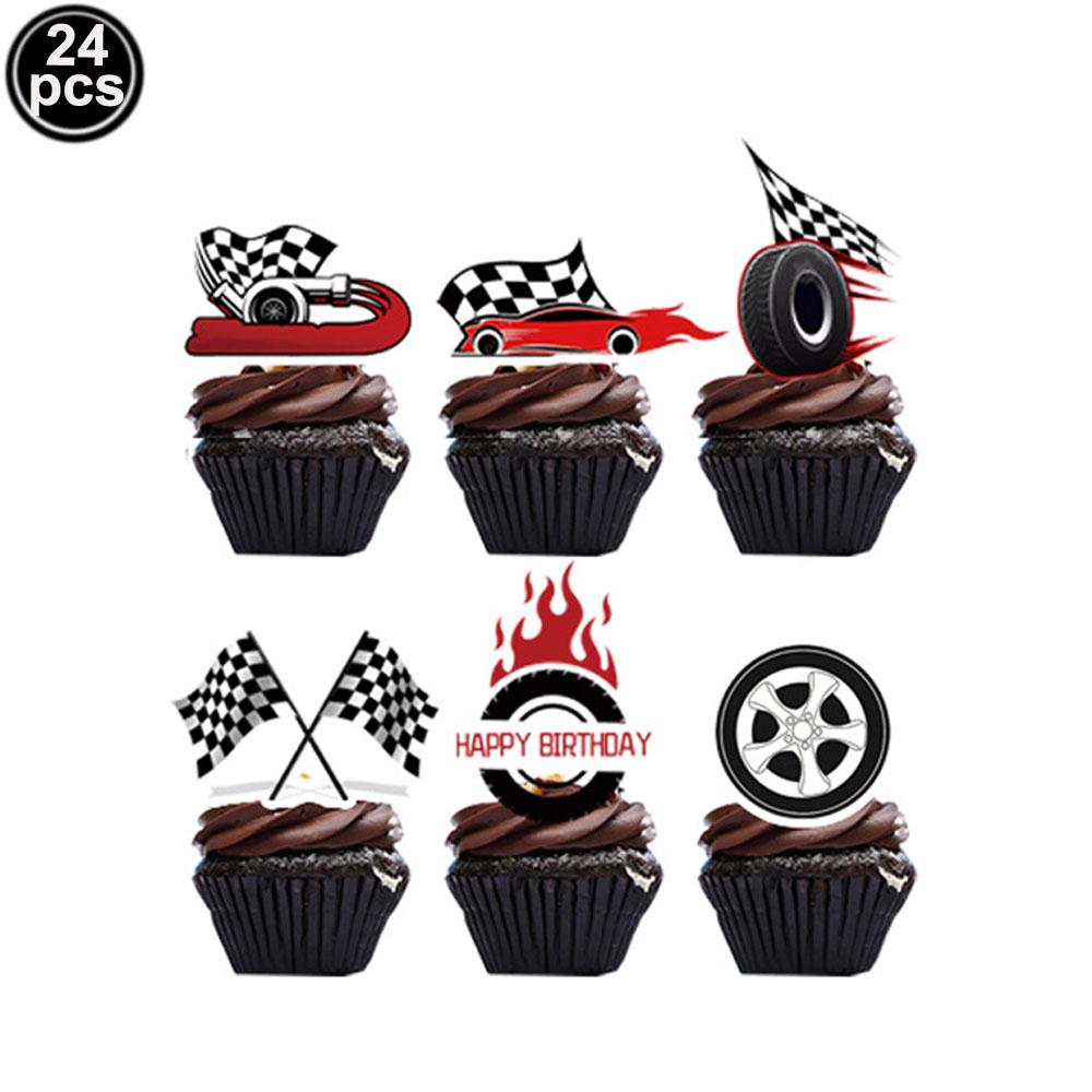 Racing Car Table Runners Car Party Decoration Black Checkered Flag Disposable Tablecloth for Race Theme Birthday Party Supplies