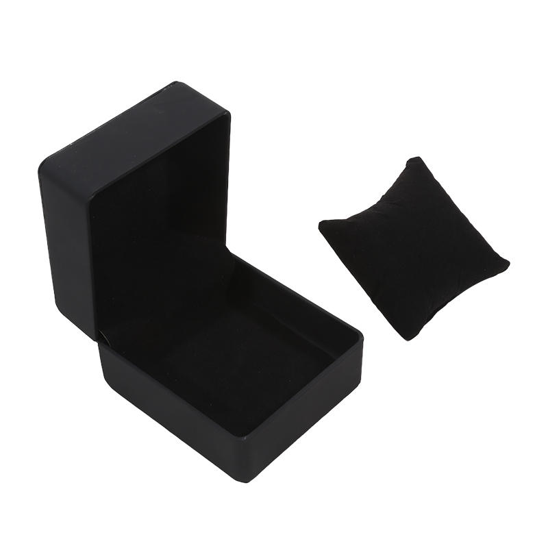 Boîte Cadeau Montre Unique Noire avec Coussin Organisateur Étui d'Affichage Montre-Bracelet en Cuir PU pour Hommes Couvercle de Montre Clamshell en Cuir PU