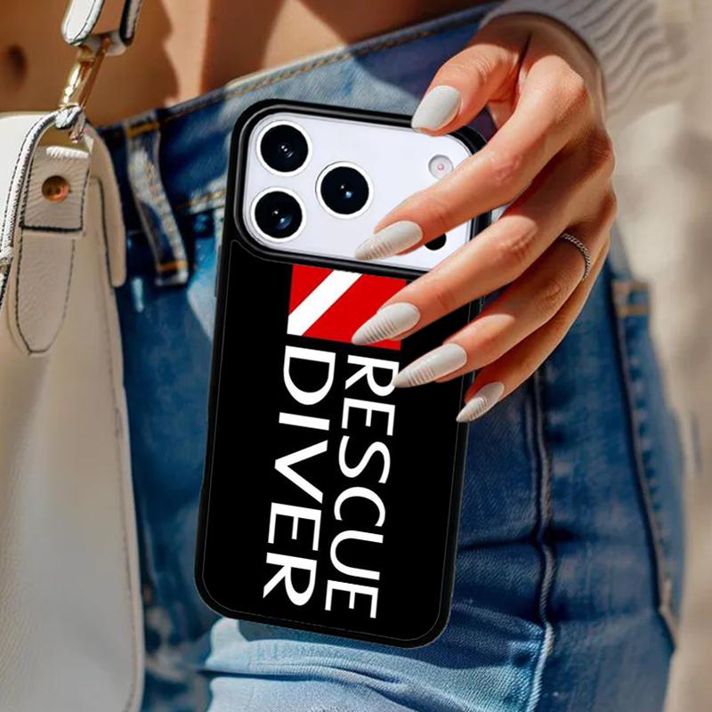Diver Diving Phone Case For iPhone 17 Air 14 15 13 12 Max Cover For Apple 14 15 16 16e 11 Pro Max Plus