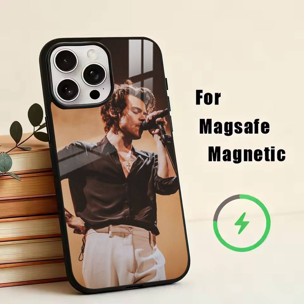

D-H-HaRRy Music Styles Phone Case For iPhone17,16,15,14,13,12,11 Plus,Pro Magnetic For Magsafe Wireless Charging iPhone16PRO