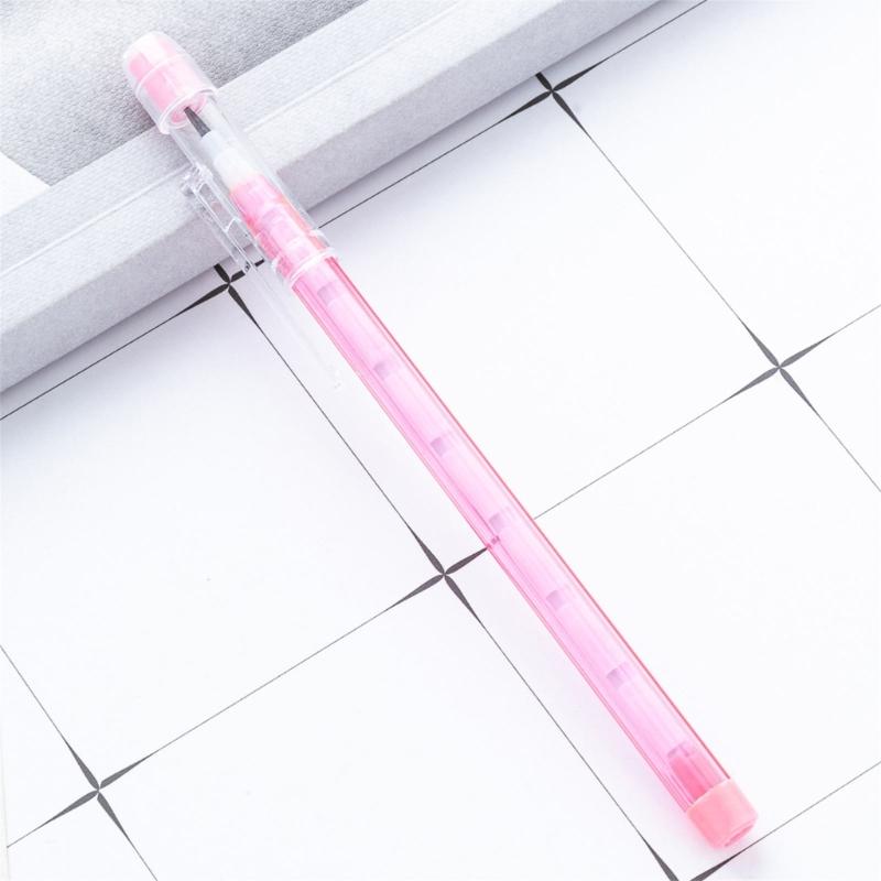 Stackable Pencils Popup Plastic Pencil with Eraser Top Multicolor Translucent Pencil Multipoint Not-Sharpening Pencil