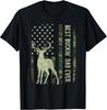 Funny Best Buckin Dad Camouflage American Flag Deer Hunting Gift Unisex T-Shirt