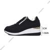 Fashion Spring Autumn Sports Casual Sneakers for Women Thick Bottom Lace-up Women's Single Shoes Large Size Wedges Middle Heel Tennis