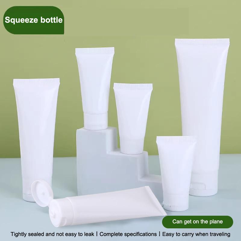 10Pcs 15/20/30/50/100Ml White Flip Top Empty Refillable Lotion Squeeze Tubes Leakproof Travel For Hand Cream Skincare Lotion Diy