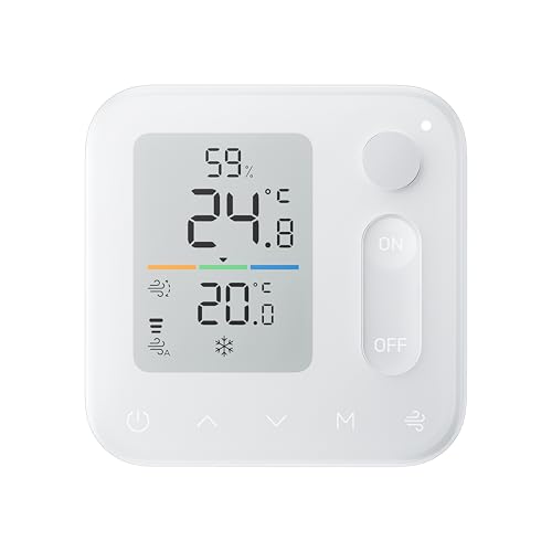 SwitchBot Temperature and Humidity Control Panel for Air Conditioner Operation - SwitchBot Thermometer, Hygrometer, Motion Sensor, LED Backlight, Phys