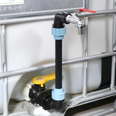 3/4 İnç Kaz Boyunlu IBC Tank Adaptörü Çıkış Vanalı IBC Adaptör Bağlantı Kiti Tank Konteyner Yağmur Suyu Tankı İçin