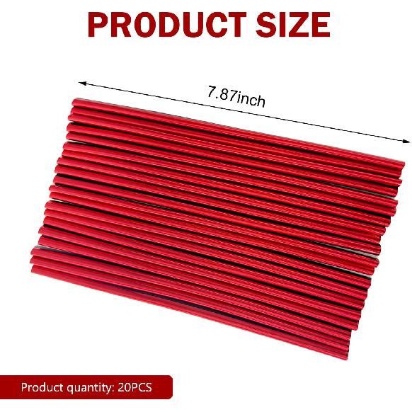 20PCS Car Vent Outlet Trim, Bendable Air Conditioner Vent Decoration Strip, Universal Auto Air Oulet Strips, for Most Vehicles (Red)