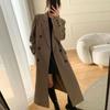 Women S Mid Length Trench Coat Double Breasted Notched Lapel Elegant Style