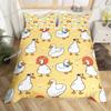 Cute Duck King Queen Duvet Cover Cartoon White Goose Bedding Set Funny Farmhouse Animal Comforter Cover Polyester Quilt Cover029