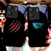 Funny Devil Eyes For Xiaomi Redmi 13C Note13 12 Pro Plus 5G Note 9 13T Pro POCO X6 F5 F6 Black Tempered Glass Phone Case