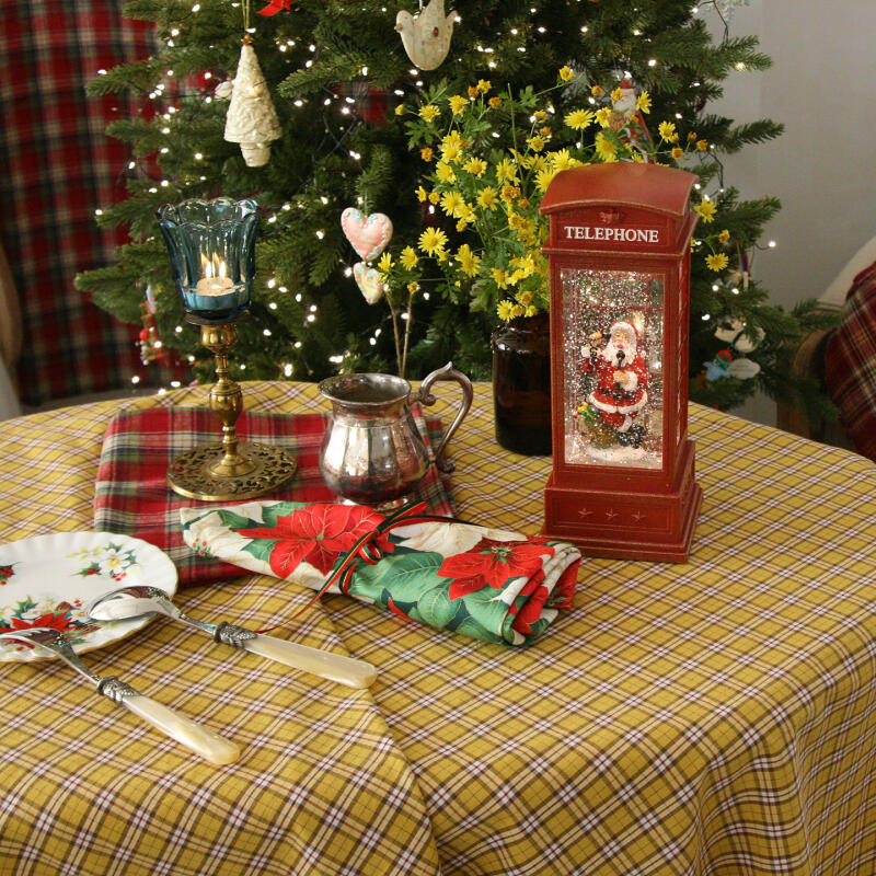 Antique Check Mini Tablecloth 70x70 Red Check (70x70)