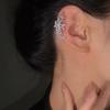 Elegantní náušnice s motýlkem a zirkony: Náušnice z mědi pozlacené zlatem bez piercingu