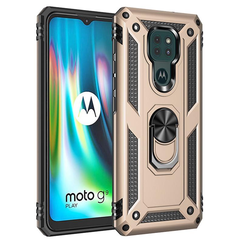 Für Motorola Moto G9 Play G9 Plus Hülle Ständerhalter magnetisch Auto Ring Stoßfeste Panzerhülle für Moto G9 Power Rückseite
