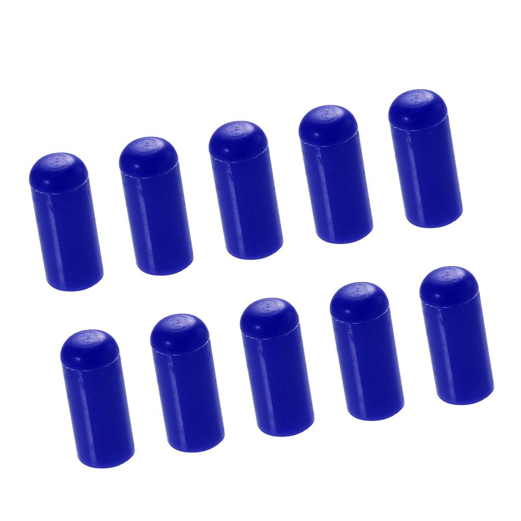 A ABSOPRO Car Silicone Hose Caps 4mm 0.16" Intake Vacuum Hose Tube End Plug Blue (Set of 10)