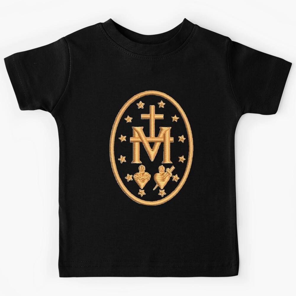 Miraculous medal embroidery Kids T-Shirt 100