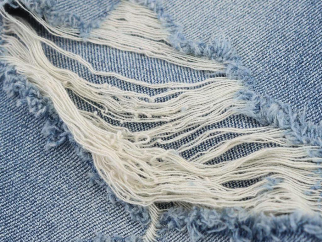 2025 Spring Women's Fashion Cotton Loose Ripped Straight Leg Jeans for a Slimming Look