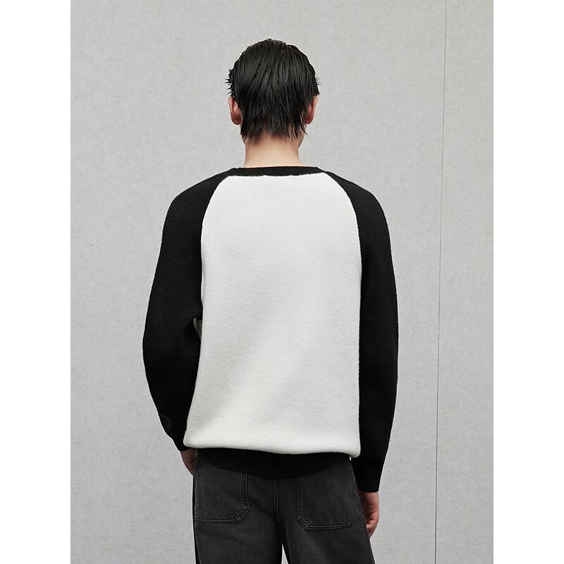 GXG Men's Colorblock Letter Pullover Sweater