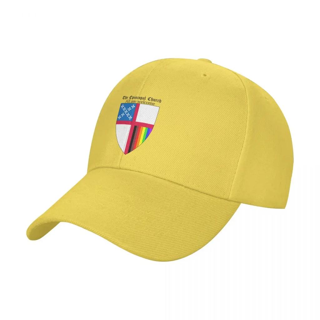 Episcopal Church Shield with  Colours Rainbow Pride  Baseball Cap Hat Unisex Hip Hop Unisex Hat Boy Womens