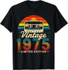 1975 Retro tričko k 50. narozeninám Staré dárky 50 let Vintage Narozen v Vtipné Y2k Oblečení Street Fashion Grafická trička Bavlna