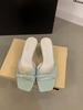 Purple stiletto high heels one-word cool slippers fairy shoes 2024 new summer fashion outside temperament sandals