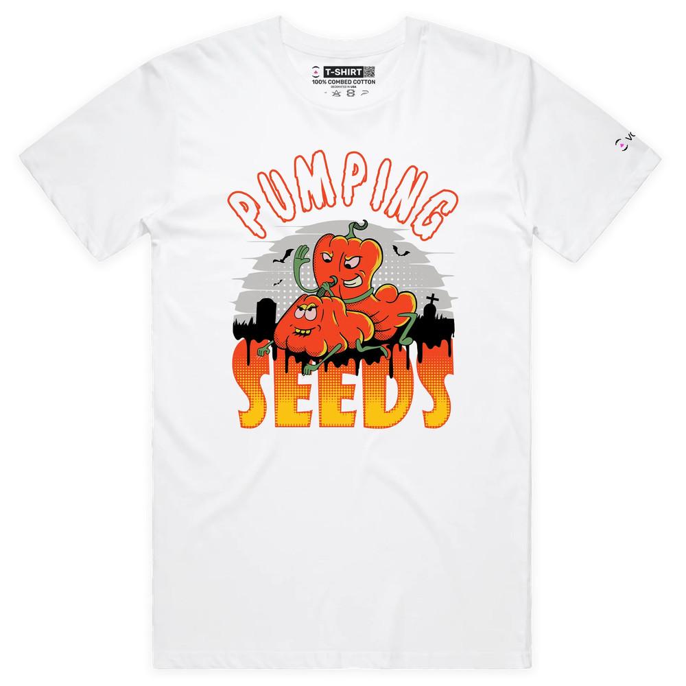 VOICEART Humping Pumpkins Funny Halloween T-Shirt with Premium Quality Graphic M