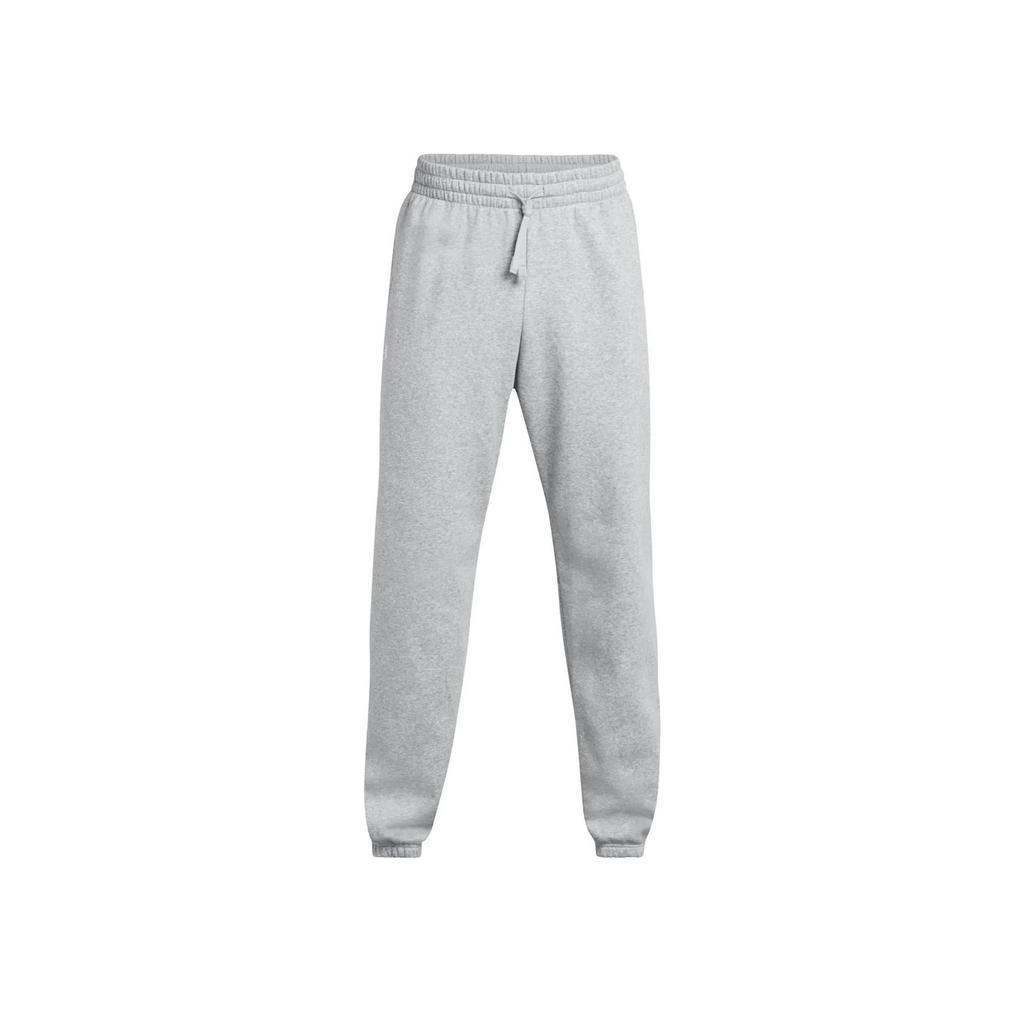 Under Armour Rival Fleece Puddle Pants Fashion Comfortable Soft Skin-Friendly Solid Color Cuffed Casual Pants Men Pants White Gray 1383097-011