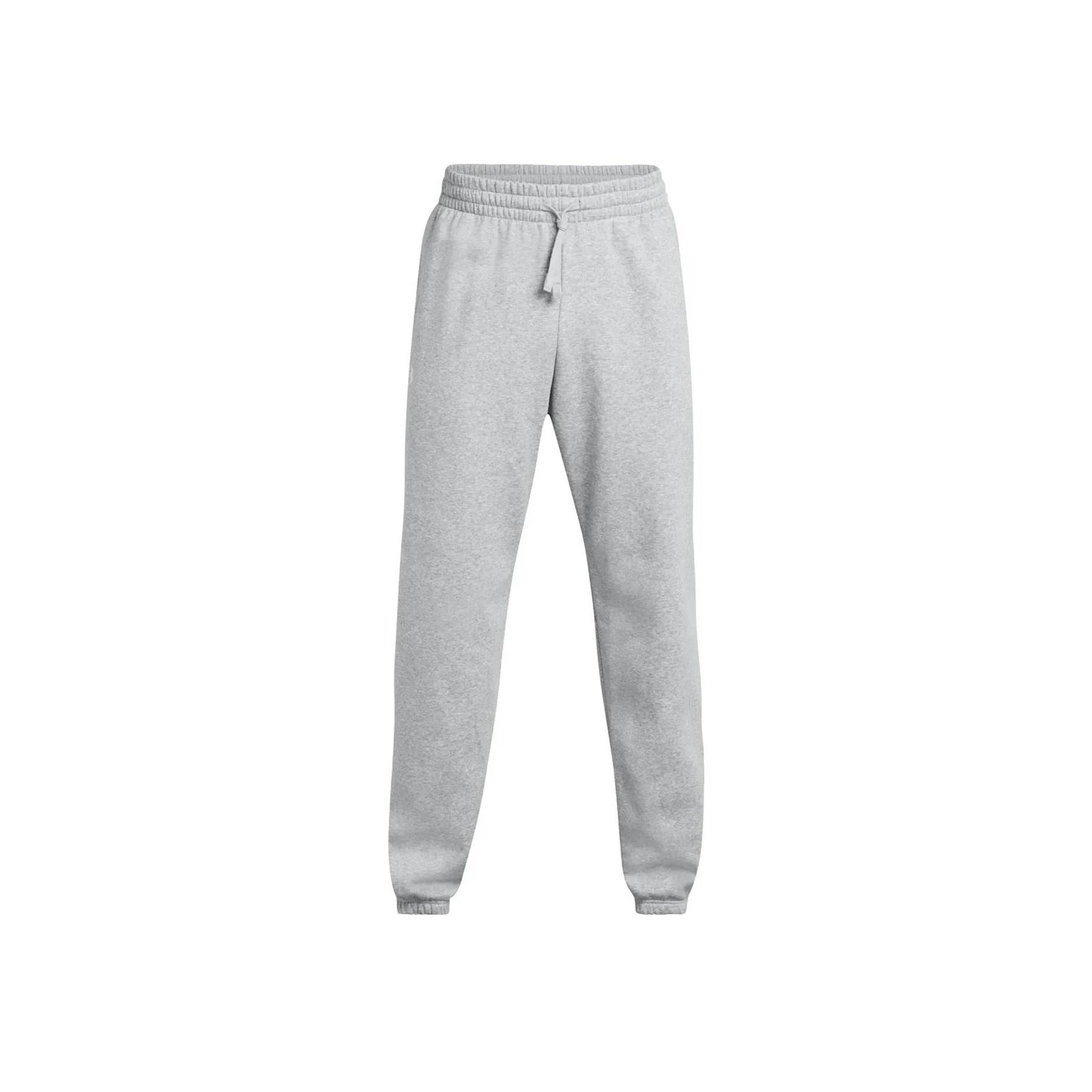 

Under Armour Rival Fleece Puddle Pants Fashion Comfortable Soft Skin-Friendly Solid Color Cuffed Casual Pants Men pants White Gray 1383097-011 M